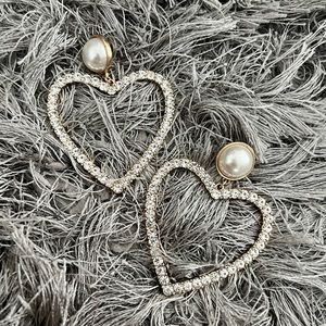Rhinestone Heart Sugarfix Earrings